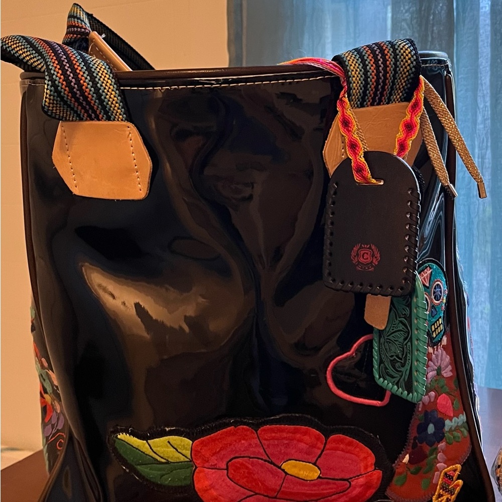 Consuela Tote and makeup bag. Poppy design.